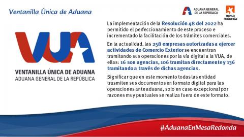 #AduanaEnMesaRedonda|Ventanilla Única de Aduana