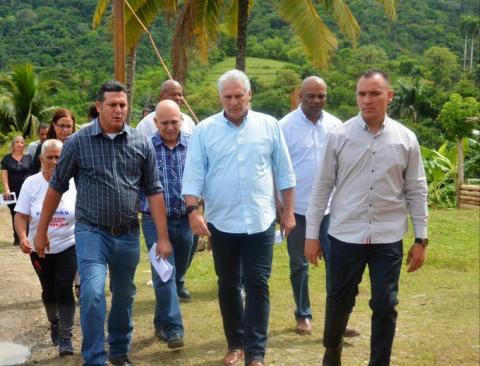 Visita del Presidente Miguel Díaz-Canel al municipio de Yateras.