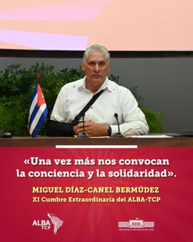 Presidente @DiazCanelB en XI Cumbre Extraordinaria del @ALBATCP