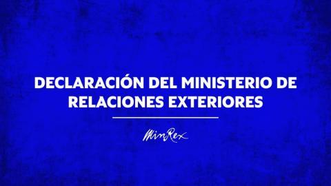 Declaración del Ministerio de Relaciones Exteriores de Cuba. Declaración del Ministerio de Relaciones Exteriores de Cuba.