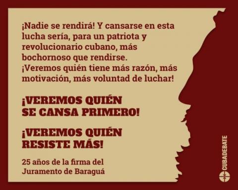 Fidel hace 25 años en Baraguá: !No nos hemos cansado ni nos cansaremos!