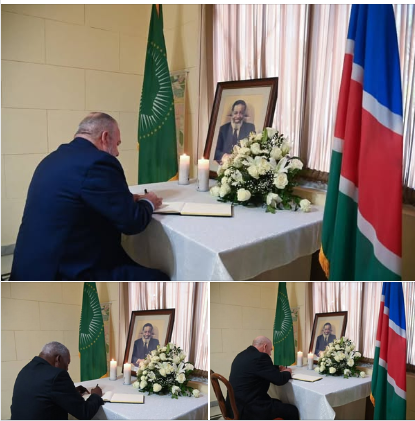 Libro de Condolencias abierto en la embajada de #Namibia. Libro de Condolencias abierto en la embajada de #Namibia.