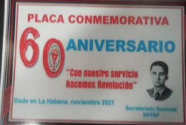 placa 60 aniversario