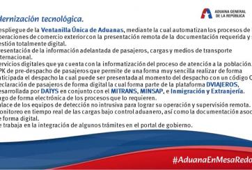 #AduanaEnMesaRedonda| Modernización tecnológica 