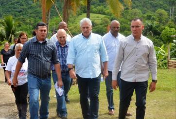Visita del Presidente Miguel Díaz-Canel al municipio de Yateras.