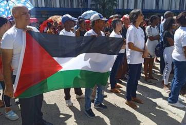 Realizan movilización de solidaridad con la causa de Palestina en toda Cuba