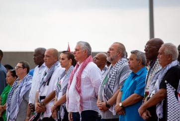 Jóvenes cubanos se movilizan en solidaridad con pueblo de Palestina
