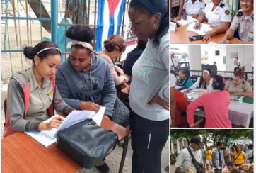 La aduana estuvo presente en la feria de empleo.