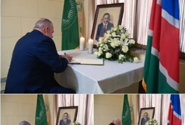 Libro de Condolencias abierto en la embajada de #Namibia.